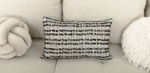 Cojín Riñonera Decorativo Nepal Tassles Negro
