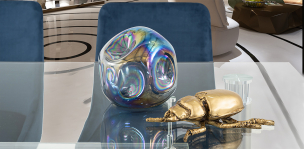 Esfera Decorativa Cristal Zirconia Azul Chica