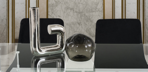 Esfera Decorativa Cristal Zirconia Gris Humo Chica