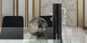 Esfera Decorativa Cristal Zirconia Gris Humo Mediana