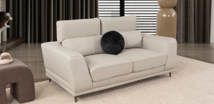 Sofá 2 Plazas Piel Lecce Beige