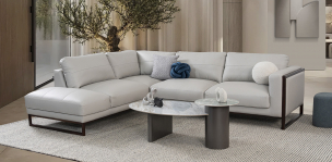 Sala Modular Izquierda Piel Avino Gris (Boal)