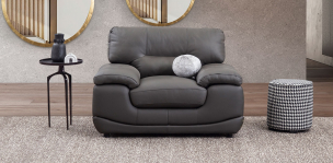 Sillón Piel Match Lazzio Galp Gris  (Boal)