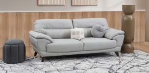 Sofá 3 Plazas Piel Match Soria Silver  (Boal)