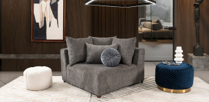 Sillón Esquinero Molarin CL Gris Oscuro