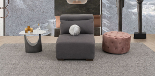 Sillón Sin Brazos Cloe CL Gris