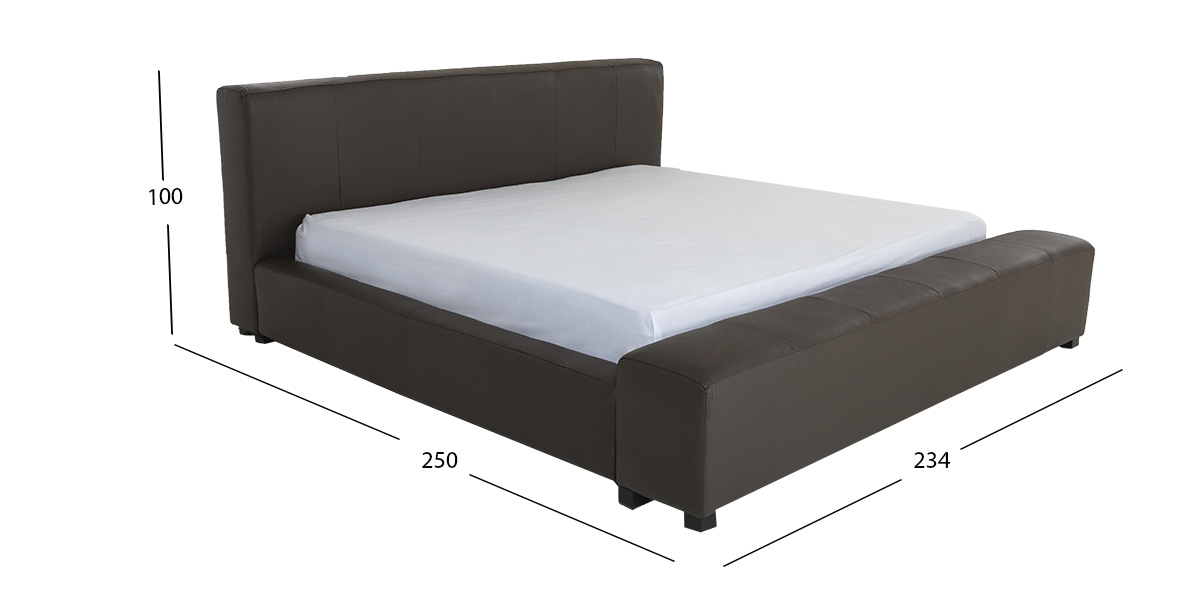 Cama King Size Piel Camerún CL Café Chocolate