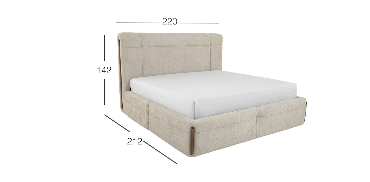 Cama King Size Namora Beige