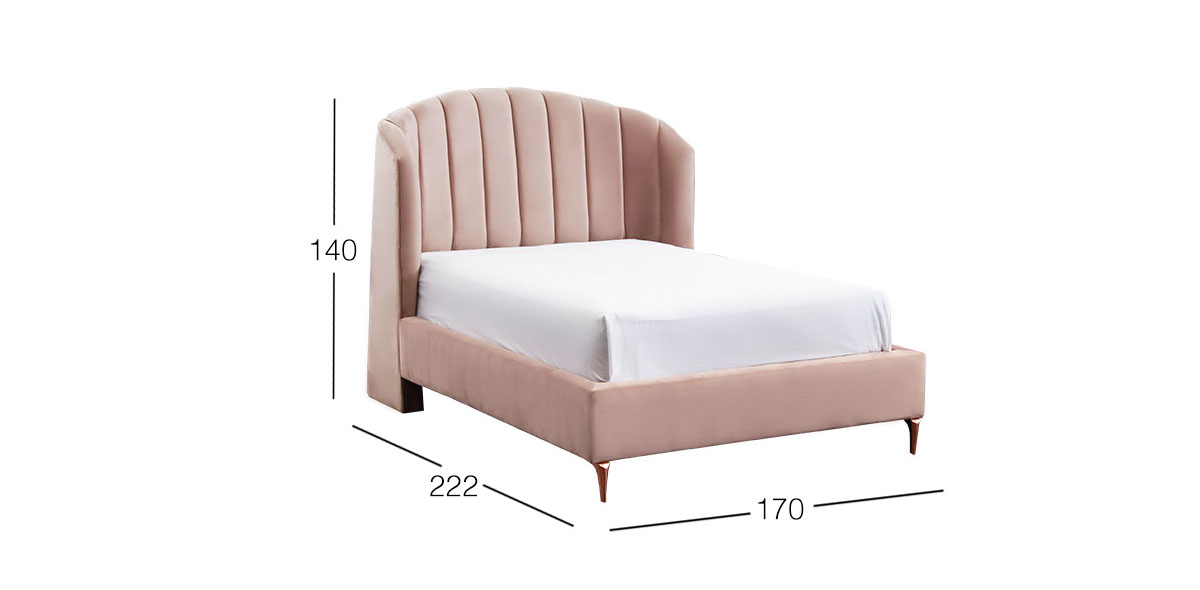 Cama Queen size Anika Rosa