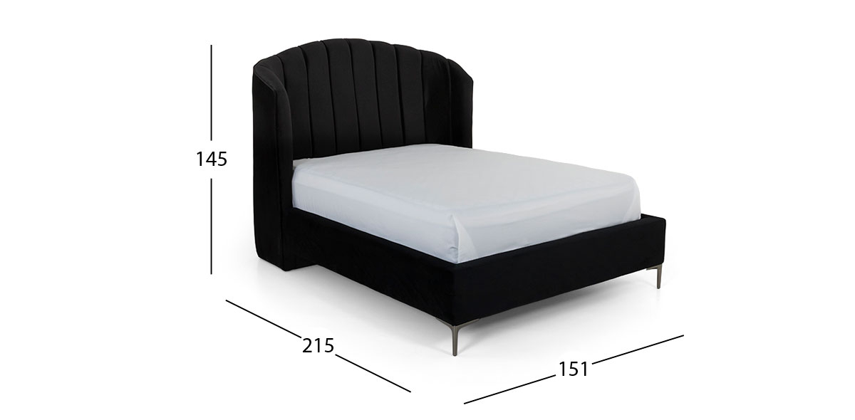Cama Matrimonial Anika Negro