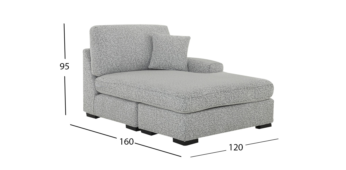 Chaise Long Creta Plus Moka