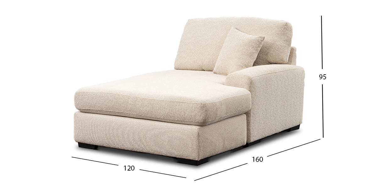 Chaise Long Creta Algodón