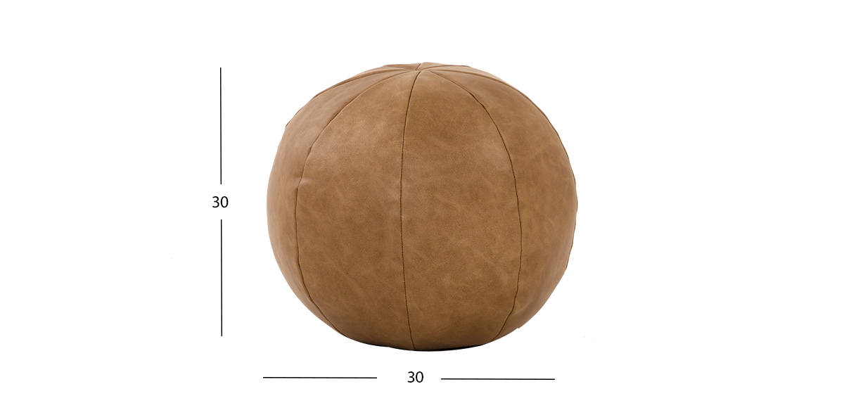 Cojín Decorativo Piel Esfera Elche Café