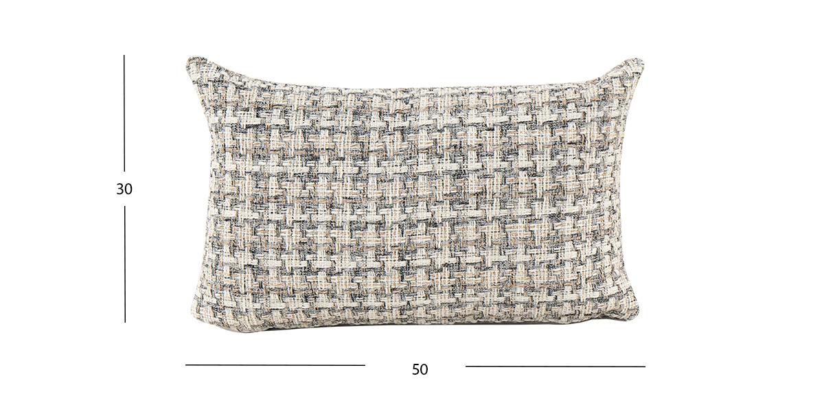 Cojín Riñonera Decorativo Nepal Star Marfil Beige