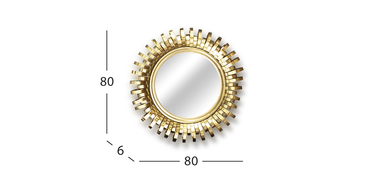 Espejo De Pared Sun Royal Gold