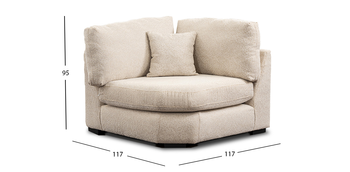 Sillón Esquinero Creta Algodón