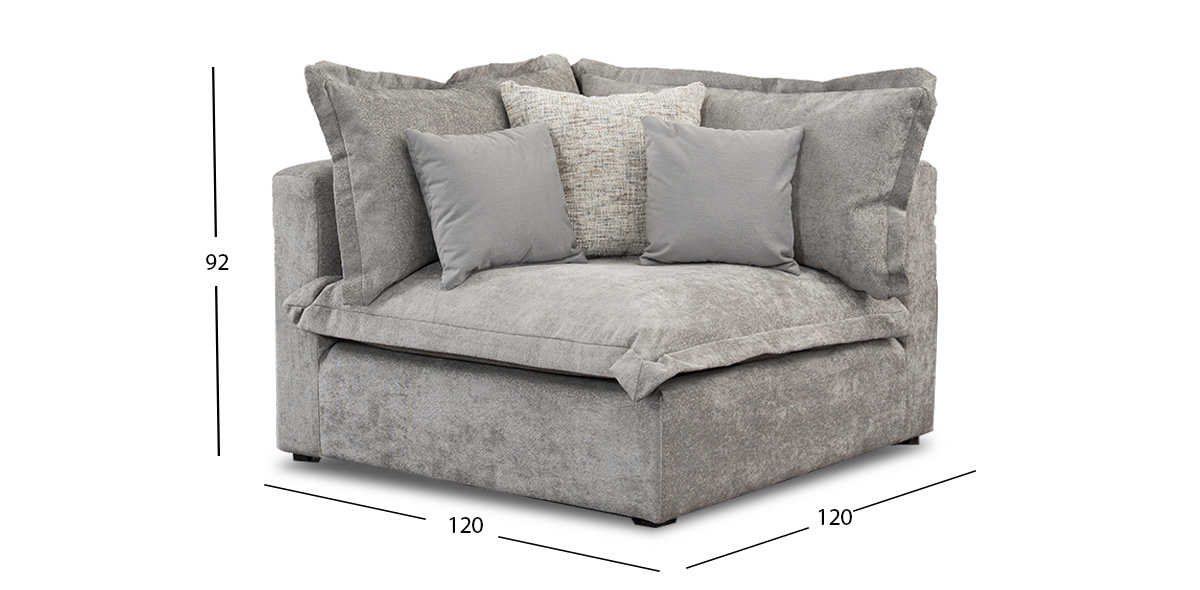 Sillón Esquinero Mariel Gris