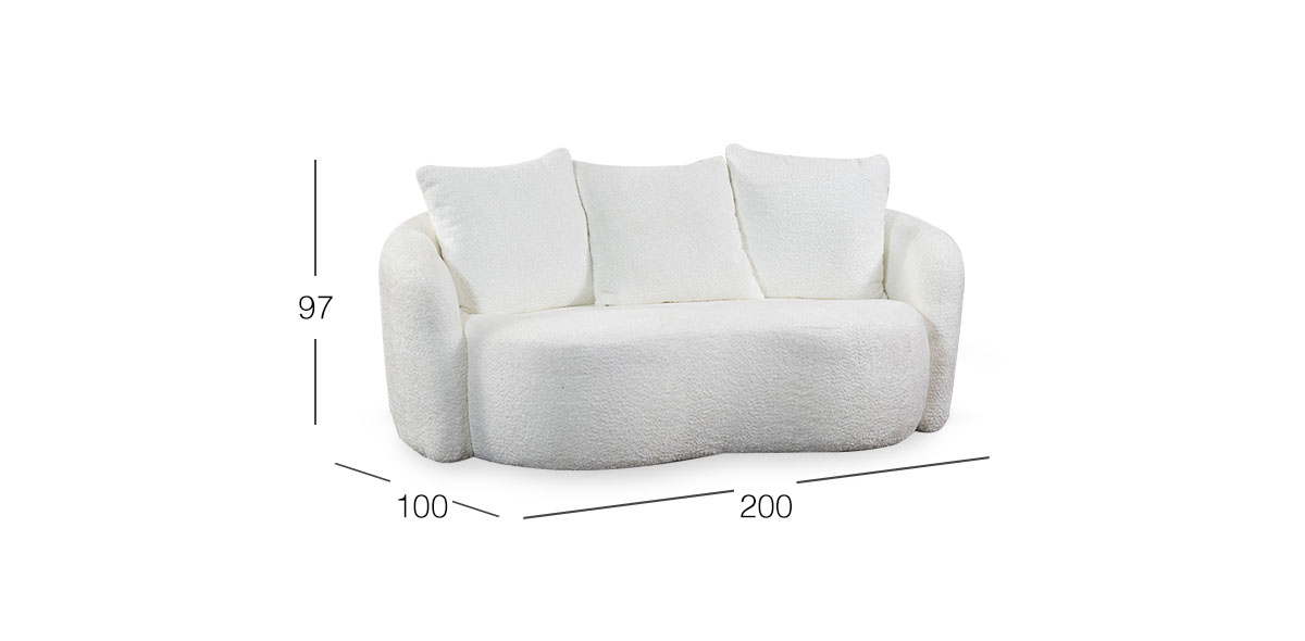 Sofá 2 Plazas Cornelia CL Blanco