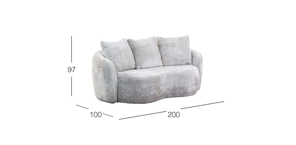 Sofá 2 Plazas Cornelia CL Gris
