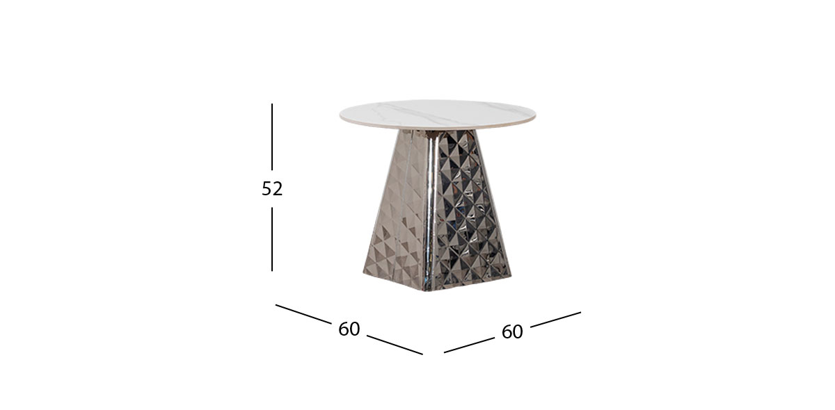 Mesa Lateral Redonda Winter Plata