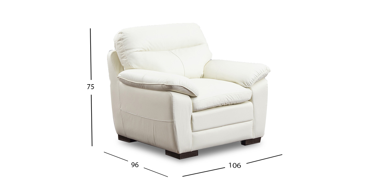 Sillón Piel Match Angels Blanco  (Boal)
