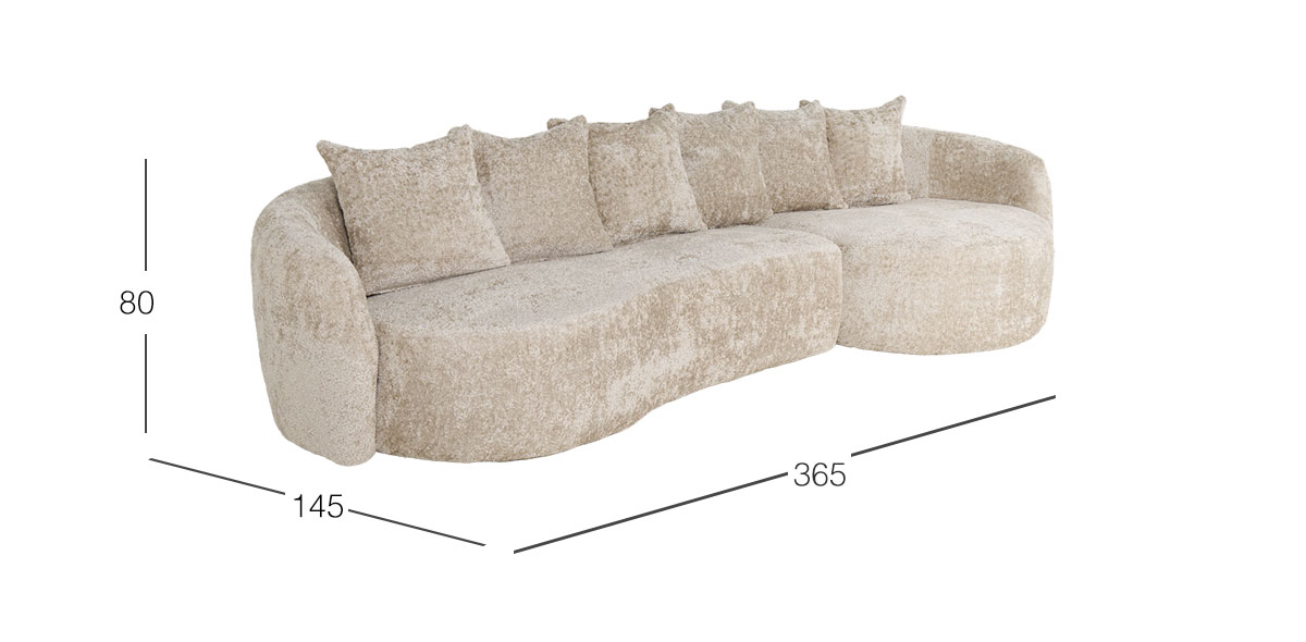 Sala En L Derecha Charlotte Beige