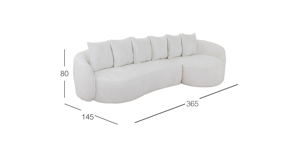 Sala En L Derecha Charlotte Blanco