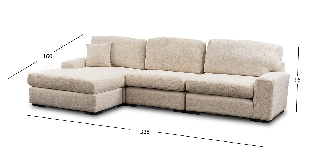 Sala Creta Algodón 3 Pzs