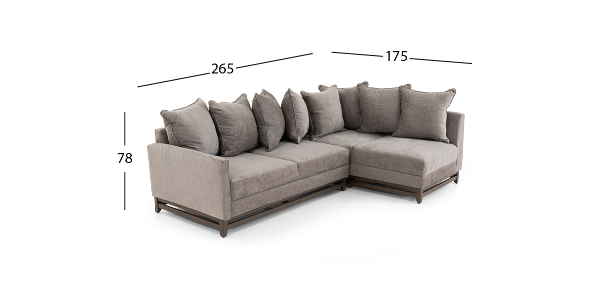 Sala Modular Derecha Adelei Charcoal 