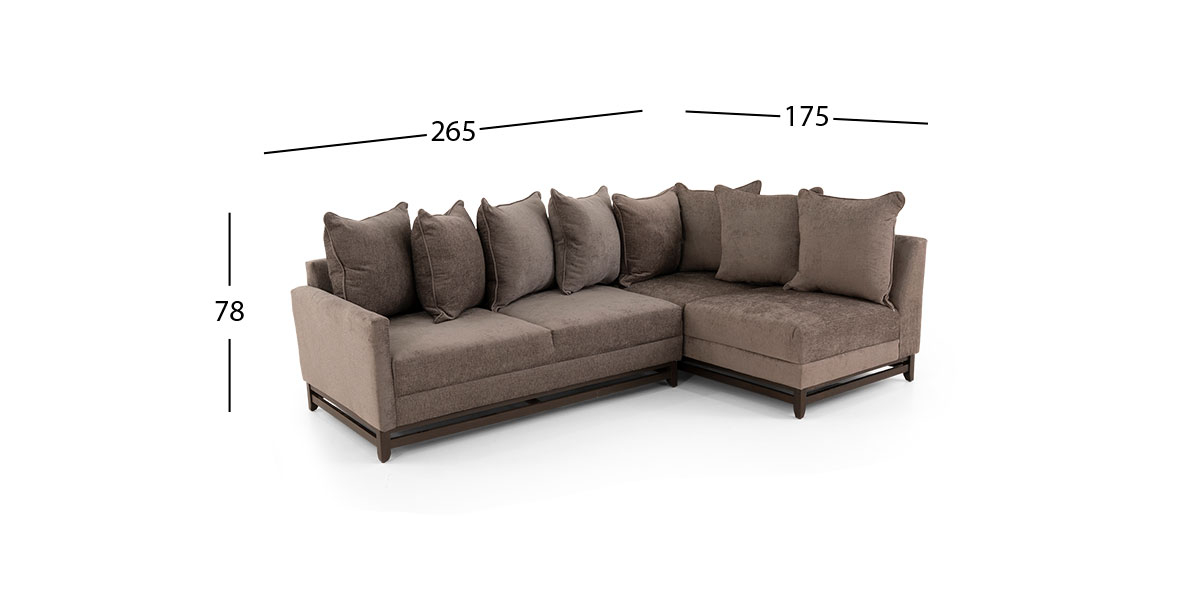 Sala Modular Derecha Adelei Charcoal 