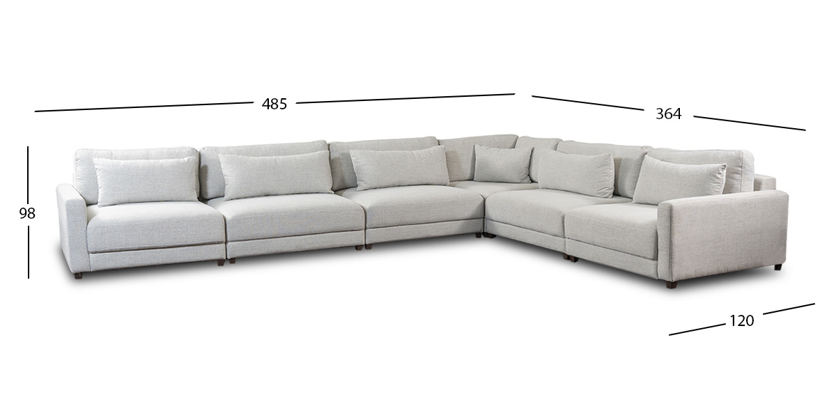 Sala Eland CL Gris 6 Piezas