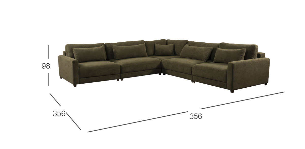 Sala Eland CL Verde 5 Piezas