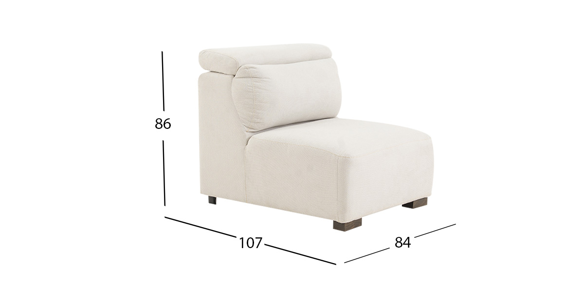 Sillón Sin Brazos Cloe CL Beige