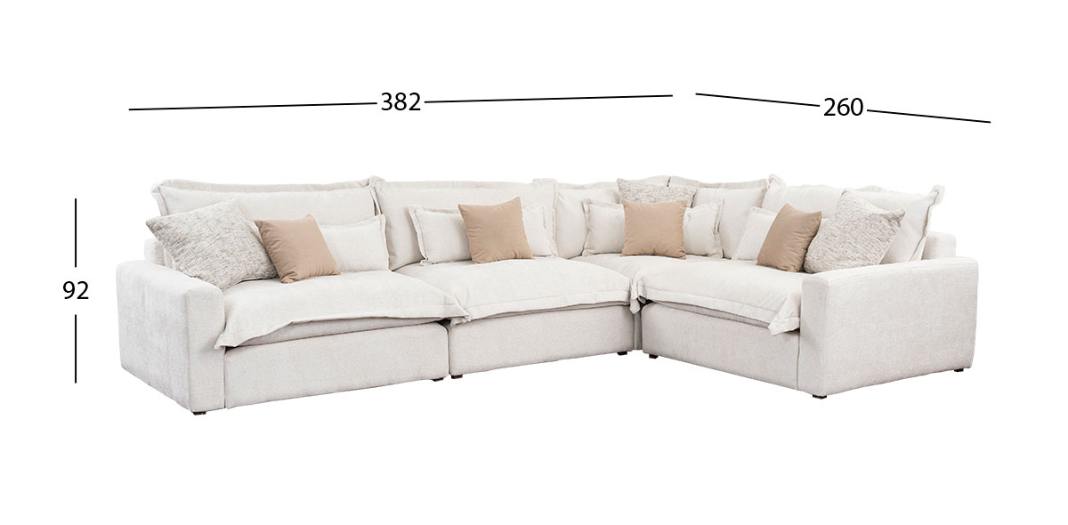 Sala Mariel Beige 4 Piezas