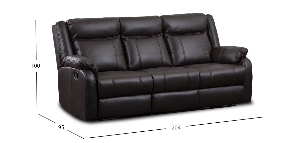 Sofá 2 Plazas Reclinable Wagner Café