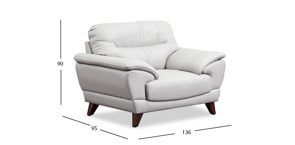 Sillón Piel Match Soria Silver (Boal)