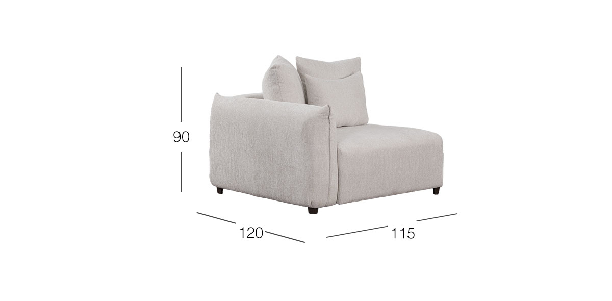 Sillón Brazo Izquierdo Molarin CL Blanco