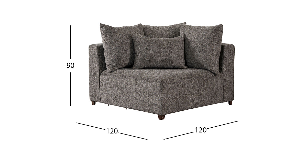 Sillón Esquinero Molarin CL Gris Oscuro