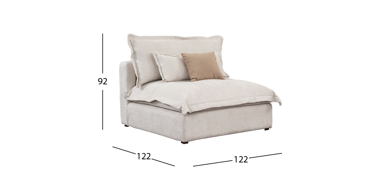 Sillón Sin Brazo Mariel Beige