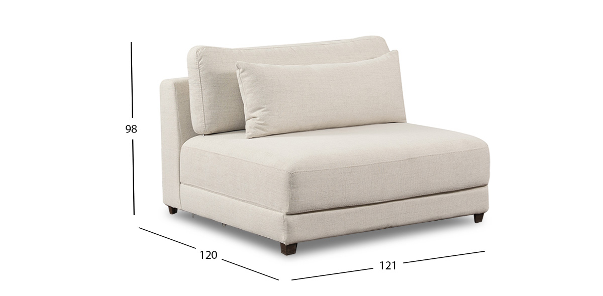 Sillón Sin Brazo Eland CL Blanco