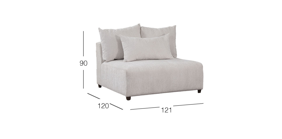 Sillón Sin Brazos Molarin CL Blanco