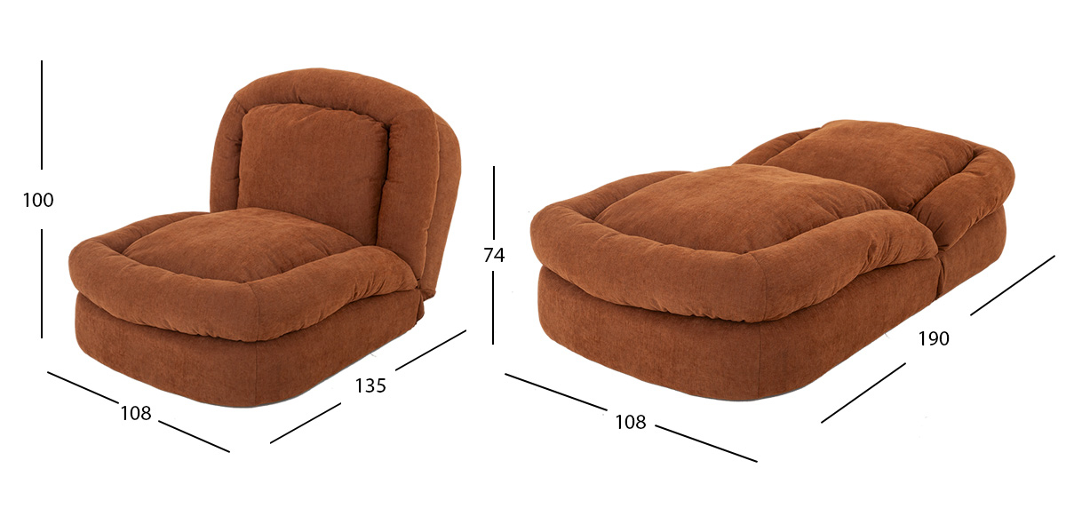 Sillón Extensible Stroller Terracota