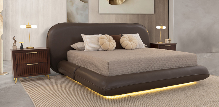 Cama King Size Tessa Café