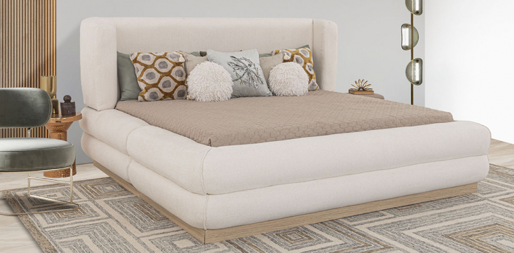 Cama King Size Deanne Beige