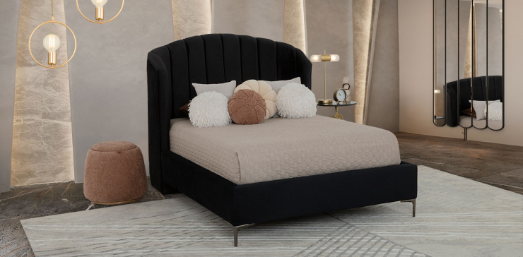 Cama Matrimonial Anika Negro