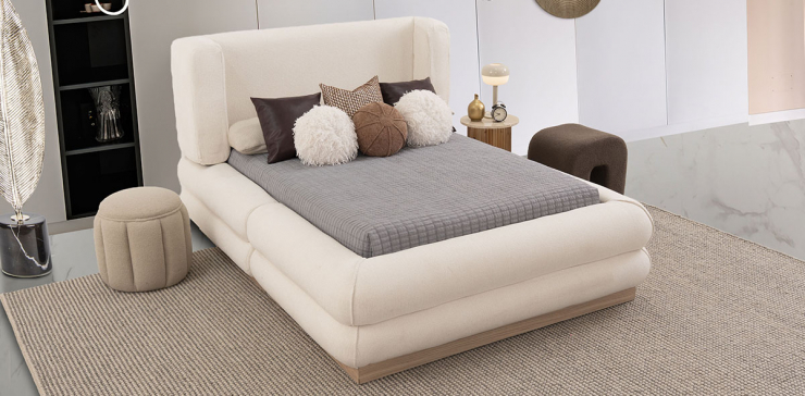 Cama Matrimonial Deanne Beige