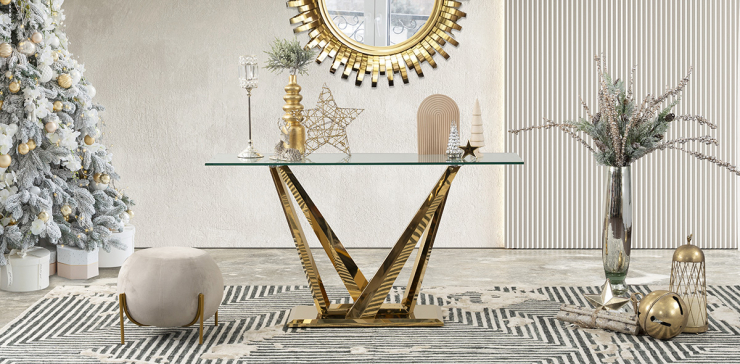 Consola Rectangular Royal Gold LV