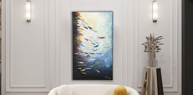 Cuadro Decorativo Cardumen Multicolor