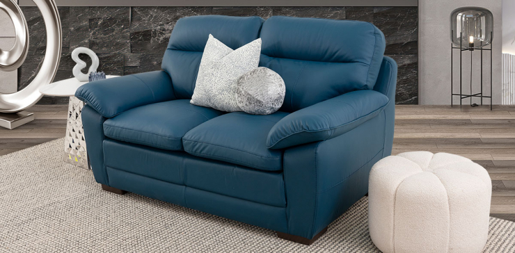 Sofá 2 Plazas Piel Match Angels Azul (Boal)