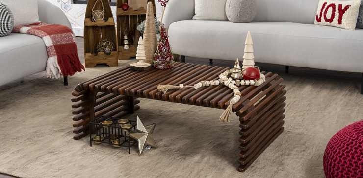 Mesa De Centro Rectangular Parota Chiman Café